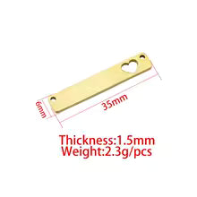 Collier cœur & barre personnalisé