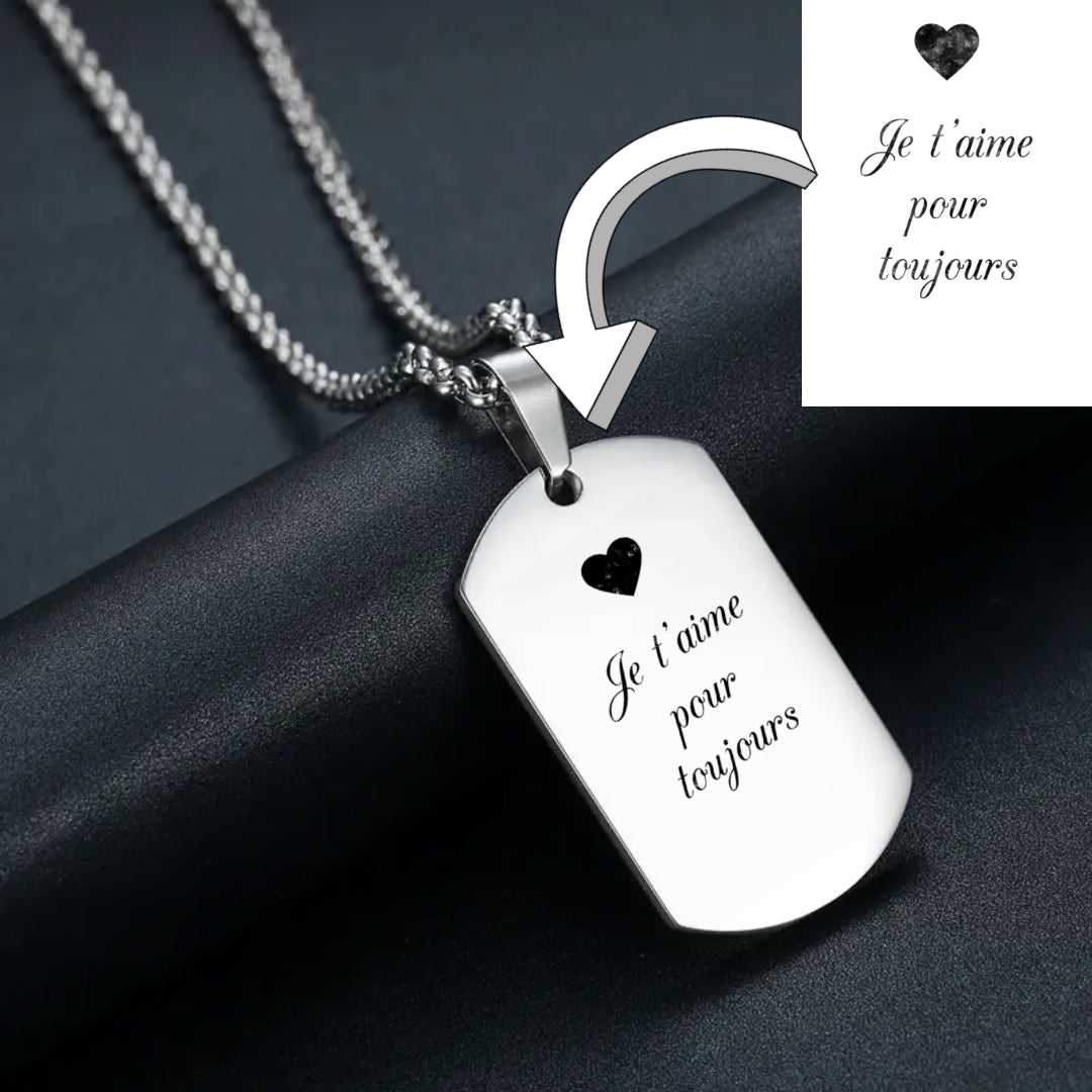 Collier Personnalisé avec Photo, Nom ou Logo – Or ou Argent