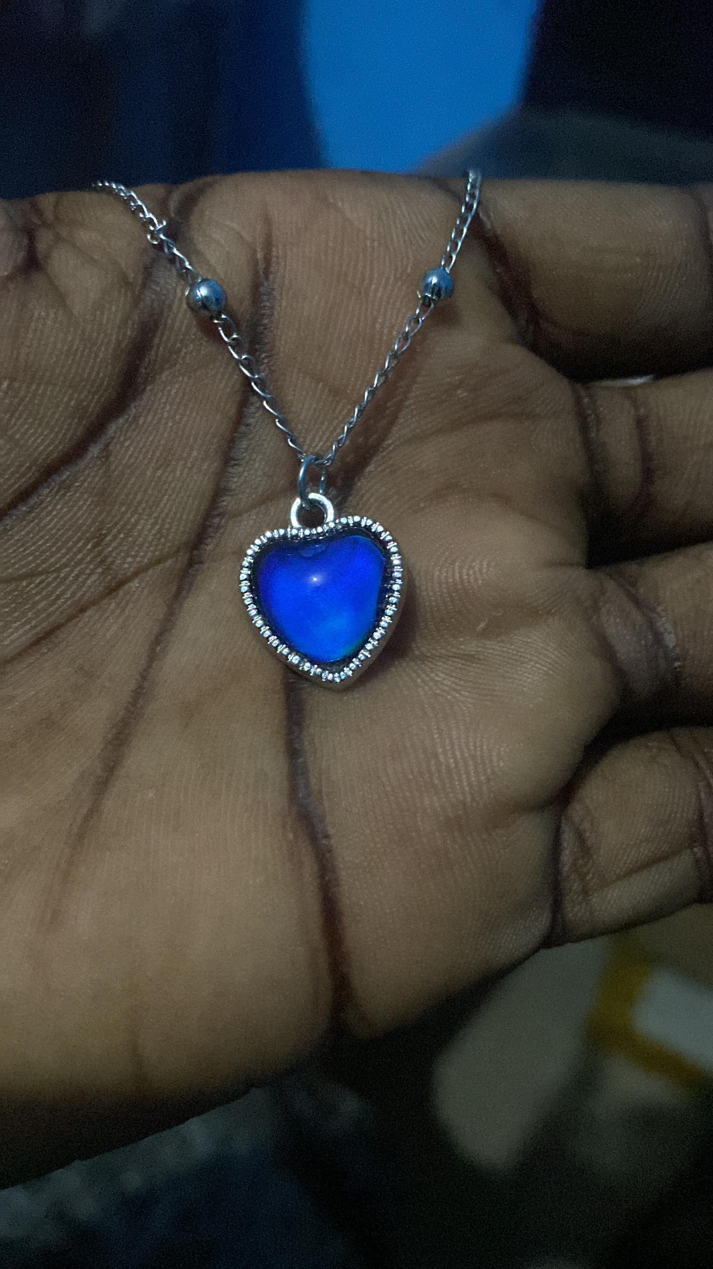 Collier d'humeur en coeur