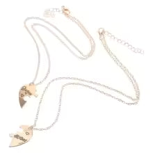 Collier pendentif 2 puzzle en forme de cœur 2